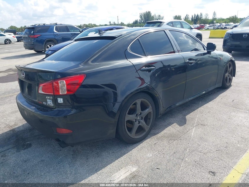 2007 Lexus Is 250 VIN JTHCK262272016869 IAAI salvage auction — NORMAL WEAR, Clear (Florida), sold $25 on 2026-07-30 (photo 4)