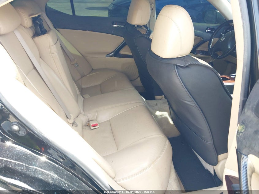2007 Lexus Is 250 VIN JTHCK262272016869 IAAI salvage auction — NORMAL WEAR, Clear (Florida), sold $25 on 2026-07-30 (photo 8)