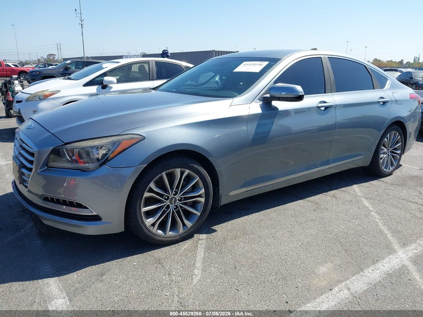 2015 Hyundai Genesis VIN KMHGN4JE3FU040118 IAAI salvage auction — RIGHT FRONT, Salvage (California), sold $1,400 on 2026-07-15 (photo 2)