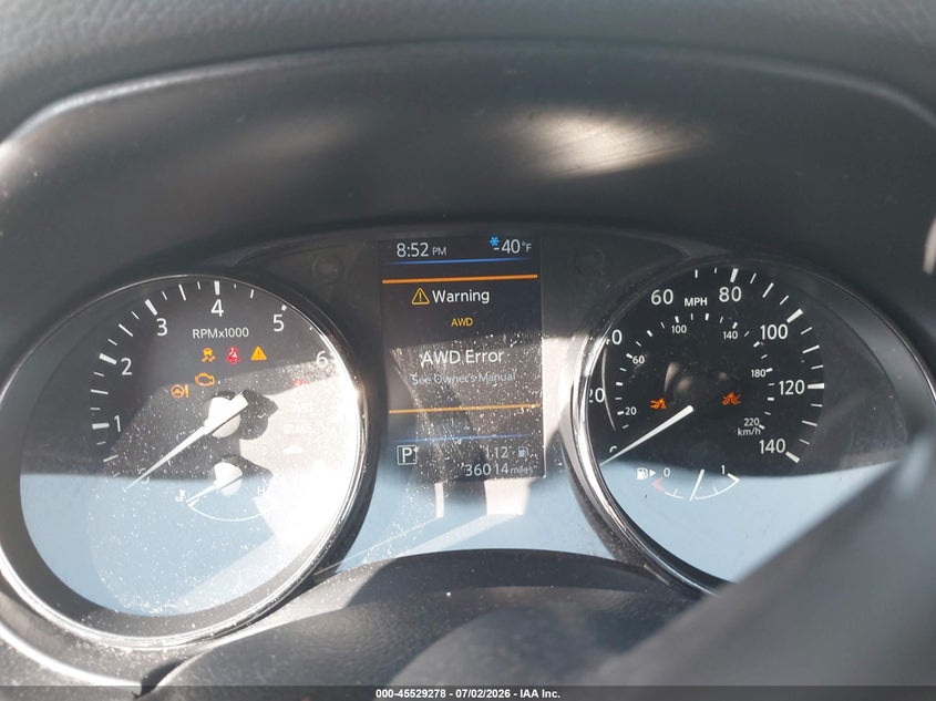 2020 Nissan Rogue VIN JN8AT2MVXLW121069 IAAI salvage auction — ENGINE DAMAGE, Salvage (Pennsylvania), sold $2,300 on 2026-07-17 (photo 7)