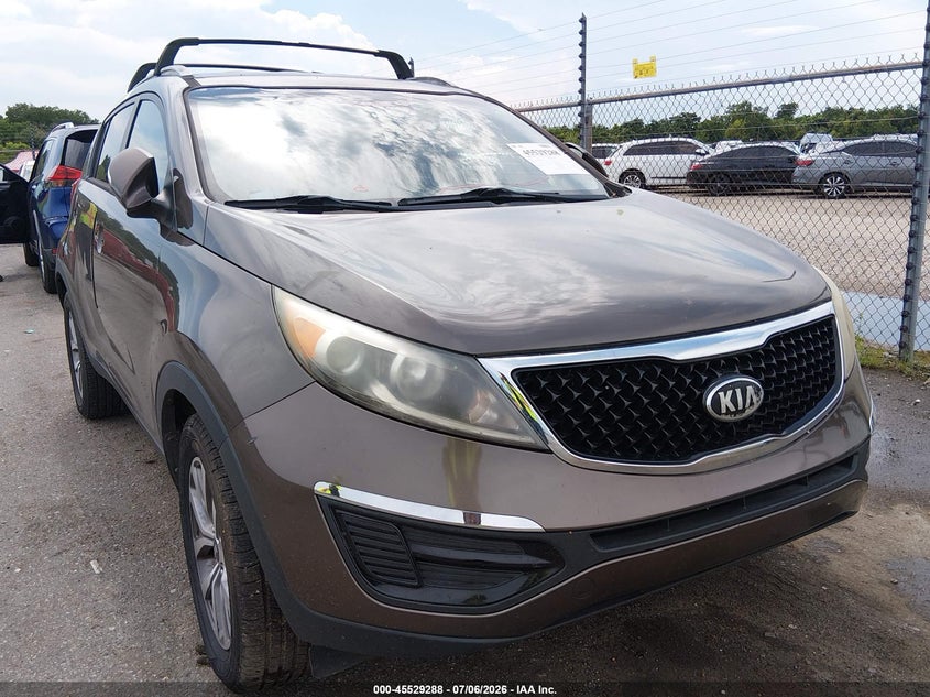2014 Kia Sportage VIN KNDPB3AC7E7593342 IAAI salvage auction — NORMAL WEAR, Clear (Louisiana), sold $1,250 on 2026-07-27 (photo 1)