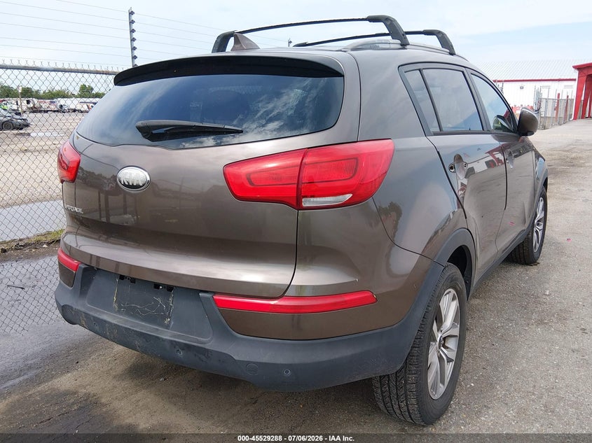 2014 Kia Sportage VIN KNDPB3AC7E7593342 IAAI salvage auction — NORMAL WEAR, Clear (Louisiana), sold $1,250 on 2026-07-27 (photo 4)