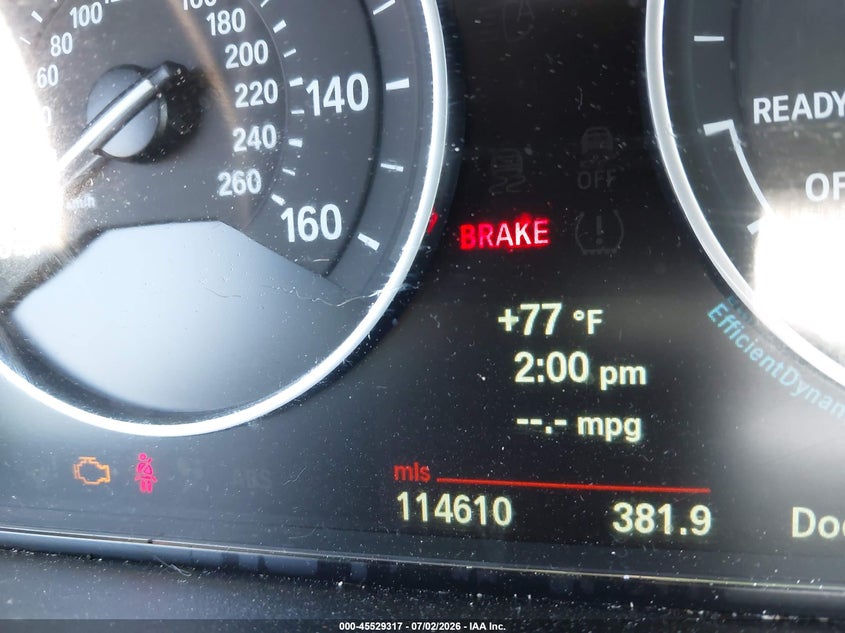 2013 BMW 3er VIN WBA3C1C59DF437299 IAAI salvage auction — FRONT END, Salvage Title, sold $950 on 2026-07-22 (photo 7)