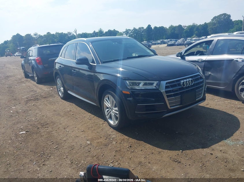 2018 Audi Q5 VIN WA1BNAFY2J2234475 IAAI salvage auction — NORMAL WEAR, Clear (New York), sold $8,600 on 2026-07-07 (photo 1)