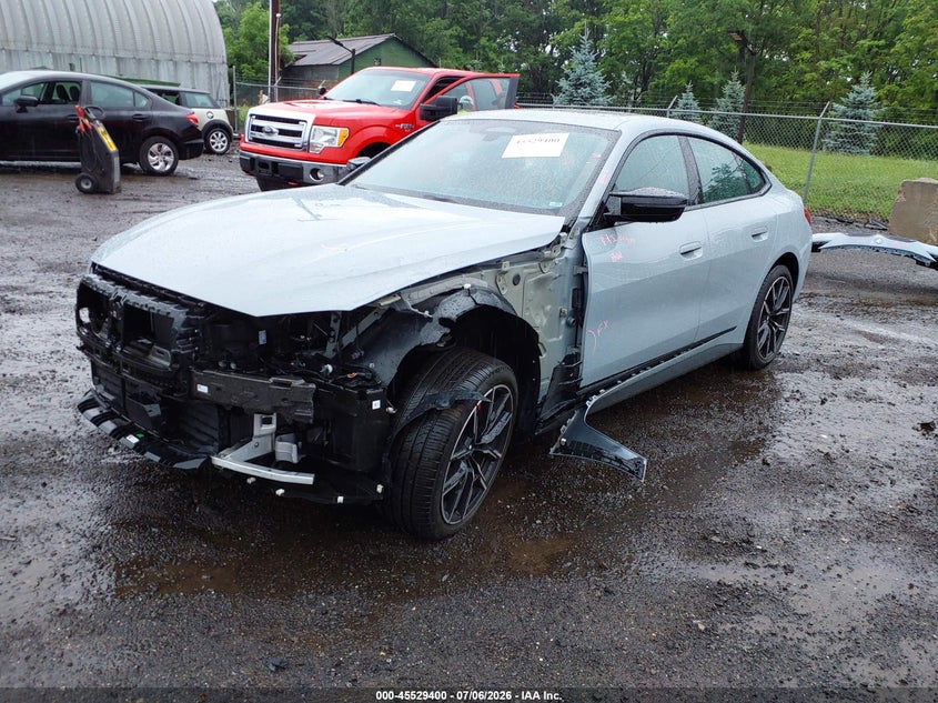 2025 BMW I4 VIN WBY33HD03SFU35333 IAAI salvage auction — LEFT FRONT, Wait Title, sold $22,250 on 2026-09-10 (photo 2)
