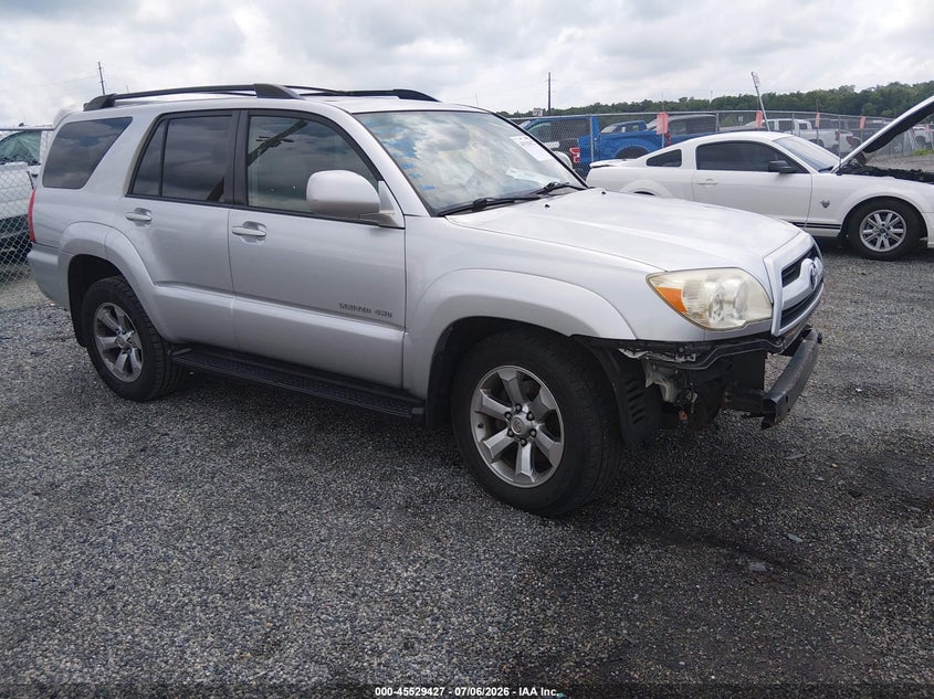 2006 Toyota 4runner VIN JTEBU17R960100741 IAAI salvage auction — FRONT END, Salvage - Greater Than 75% (Maryland), sold $4,500 on 2026-07-24 (photo 1)