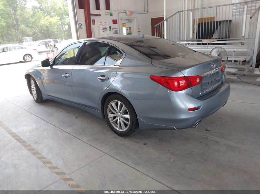 2015 Infiniti Q50 VIN JN1BV7AP2FM354881 IAAI salvage auction — FRONT END, Clear (Virginia), sold $1,900 on 2026-08-23 (photo 3)