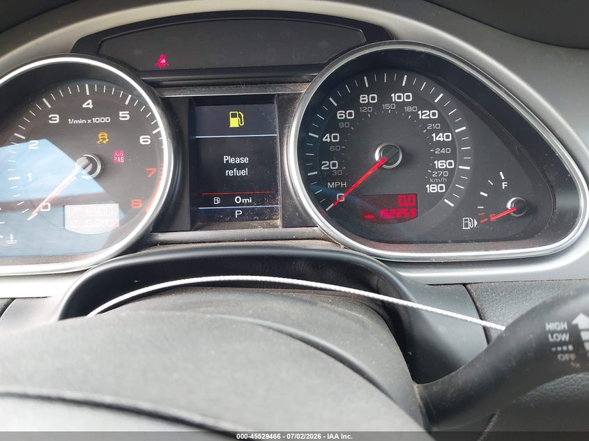 2010 Audi Q7 VIN WA1VYBFE7AD001700 IAAI salvage auction — NORMAL WEAR, Original (Texas), sold $100 on 2026-07-09 (photo 7)