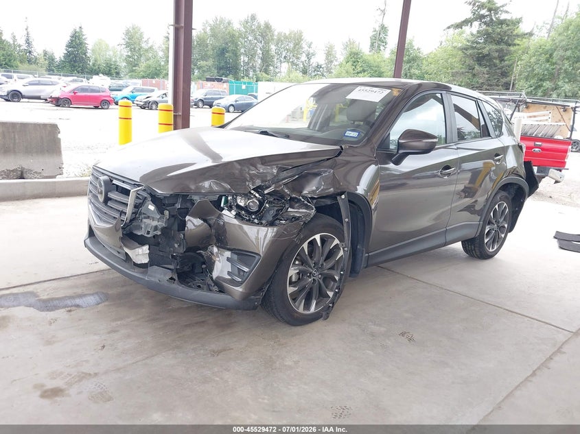 2016 Mazda Cx-5 VIN JM3KE4DY8G0823360 IAAI salvage auction — REAR END, Bill Of Sale (Washington), sold $2,300 on 2026-07-22 (photo 2)
