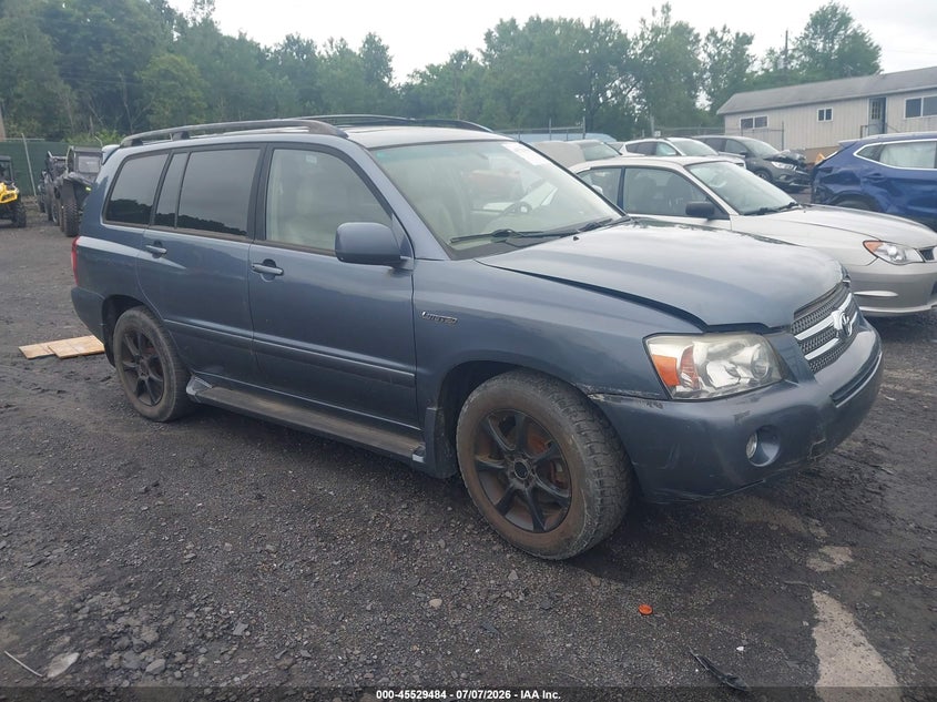 2006 Toyota Highlander hybrid VIN JTEEW21A260003445 IAAI salvage auction — NORMAL WEAR, Clear (Pennsylvania), sold $300 on 2026-07-21 (photo 1)