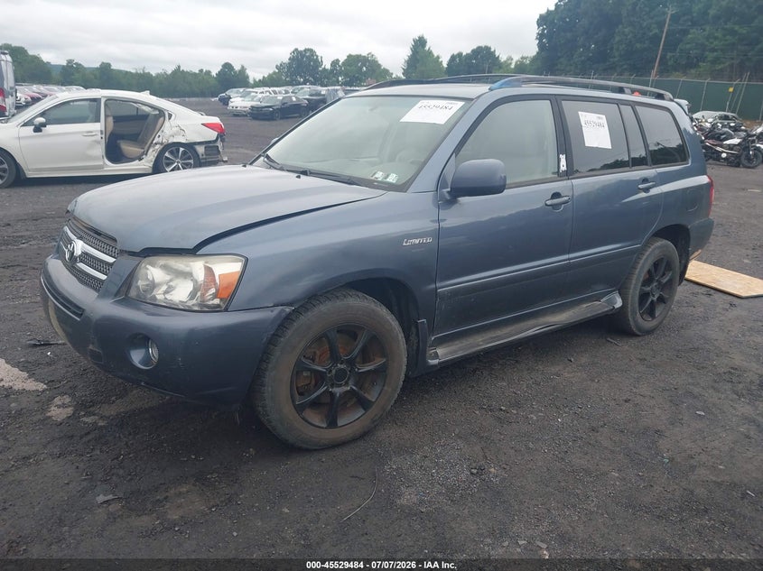 2006 Toyota Highlander hybrid VIN JTEEW21A260003445 IAAI salvage auction — NORMAL WEAR, Clear (Pennsylvania), sold $300 on 2026-07-21 (photo 2)