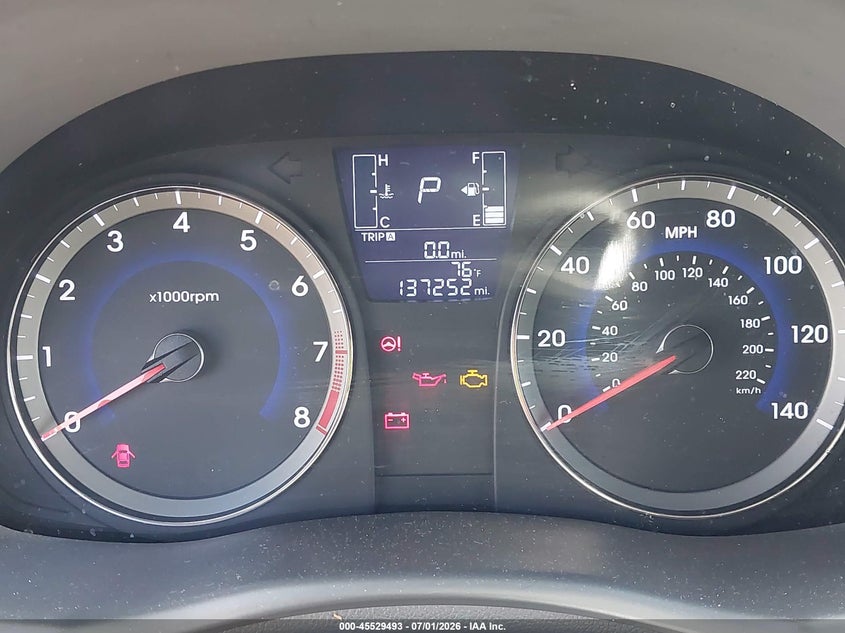 2017 Hyundai Accent VIN KMHCT4AE0HU172602 IAAI salvage auction — NORMAL WEAR, Salvage Title, sold $625 on 2026-07-27 (photo 7)