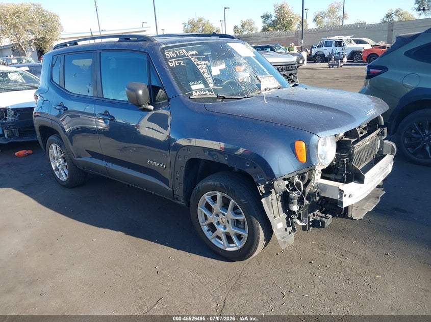 2022 Jeep Renegade VIN ZACNJDB17NPN83374 IAAI salvage auction — LEFT FRONT, Salvage Title, sold $4,000 on 2026-07-31 (photo 1)