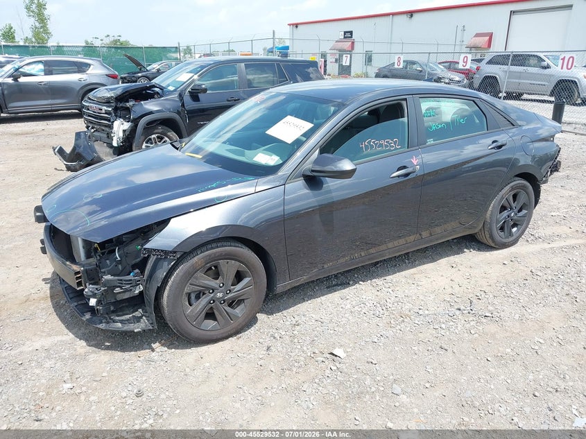 2021 Hyundai Elantra VIN 5NPLM4AG2MH003060 IAAI salvage auction — FRONT & REAR, Salvage Title, sold $2,850 on 2026-07-28 (photo 2)