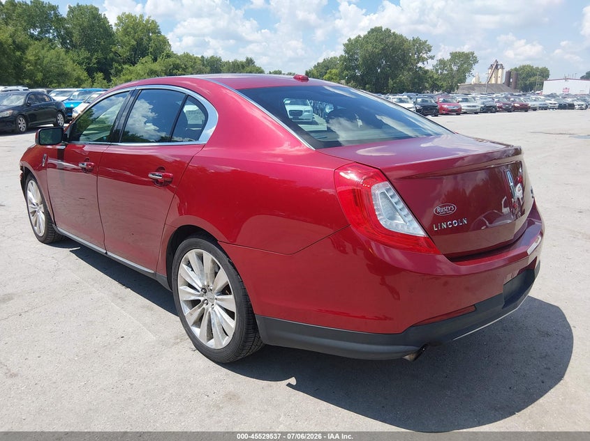 2014 Lincoln Mks VIN 1LNHL9FT4EG606265 IAAI salvage auction — LEFT FRONT, Salvage (Missouri), sold $950 on 2026-07-26 (photo 3)