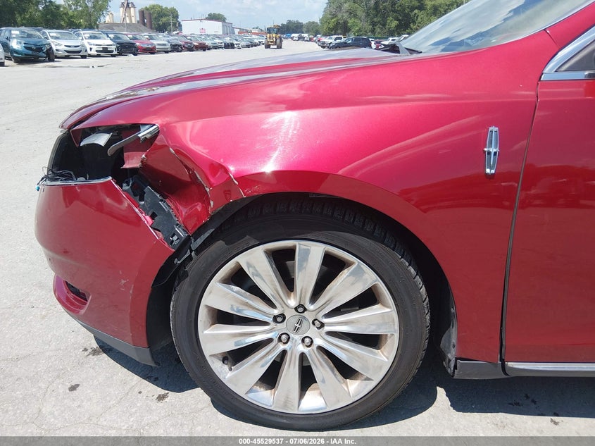 2014 Lincoln Mks VIN 1LNHL9FT4EG606265 IAAI salvage auction — LEFT FRONT, Salvage (Missouri), sold $950 on 2026-07-26 (photo 6)