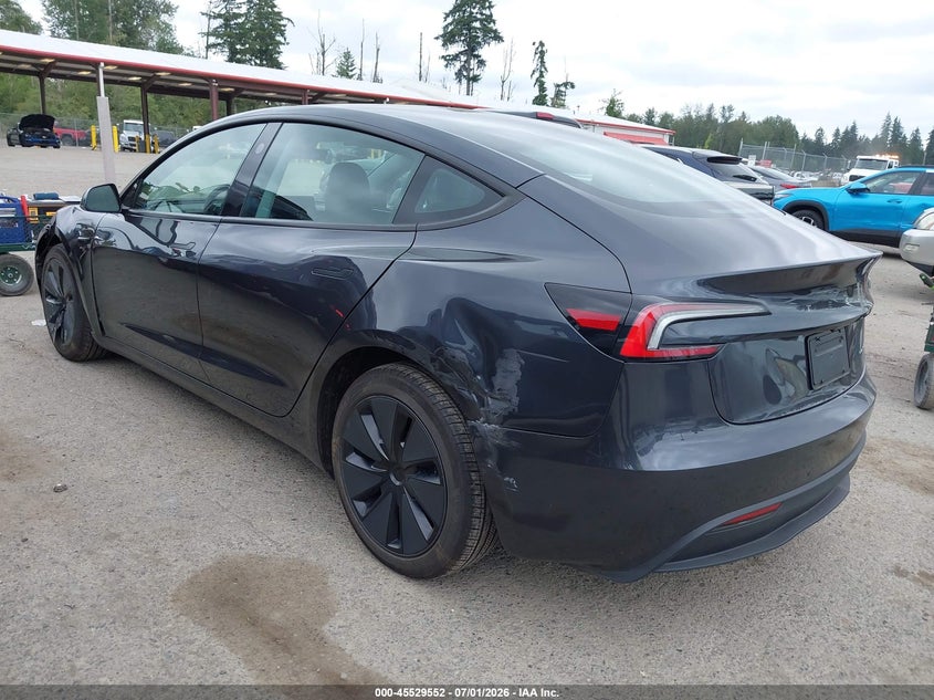 2025 Tesla Model 3 VIN 5YJ3E1EB4SF055585 IAAI salvage auction — LEFT FRONT, Enterprise Vehicles Clear Only (Washington), sold $31,750 on 2026-07-08 (photo 3)