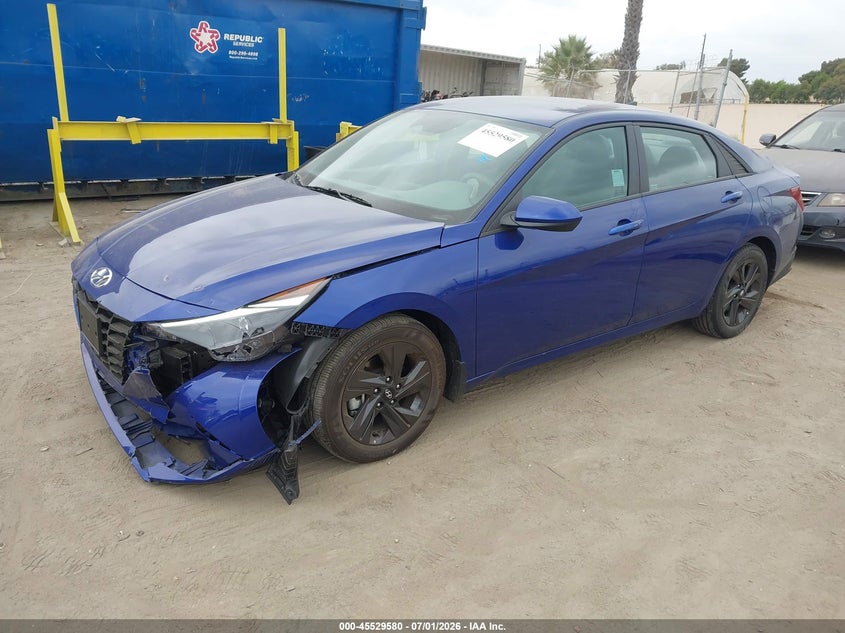 2022 Hyundai Elantra VIN 5NPLM4AG5NH064386 IAAI salvage auction — NORMAL WEAR, Salvage (California), sold $3,175 on 2026-07-15 (photo 2)