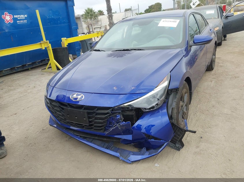 2022 Hyundai Elantra VIN 5NPLM4AG5NH064386 IAAI salvage auction — NORMAL WEAR, Salvage (California), sold $3,175 on 2026-07-15 (photo 6)