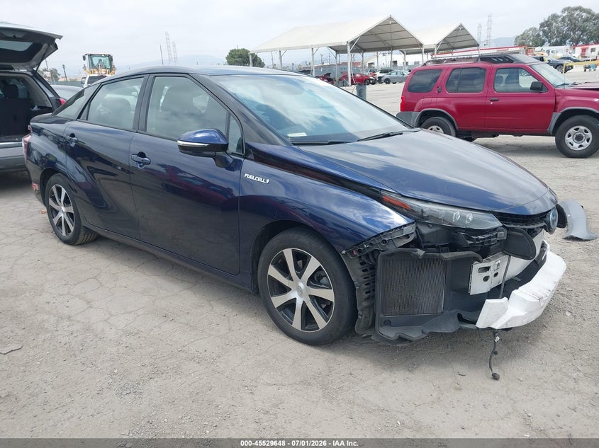 2018 Toyota Mirai VIN JTDBVRBD9JA004834 IAAI salvage auction — LEFT FRONT, Salvage (California), sold $25 on 2026-07-31 (photo 1)