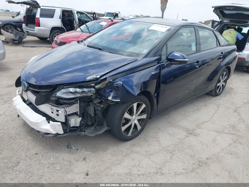 2018 Toyota Mirai VIN JTDBVRBD9JA004834 IAAI salvage auction — LEFT FRONT, Salvage (California), sold $25 on 2026-07-31 (photo 2)