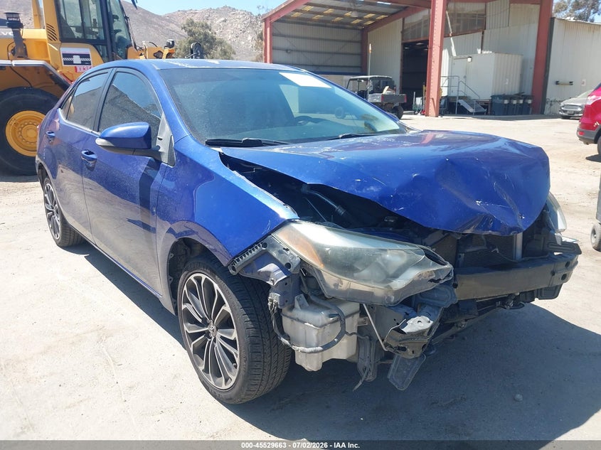 2014 Toyota Corolla VIN 5YFBURHE9EP080316 IAAI salvage auction — FRONT END, Salvage (California), sold $1,700 on 2026-07-14 (photo 1)