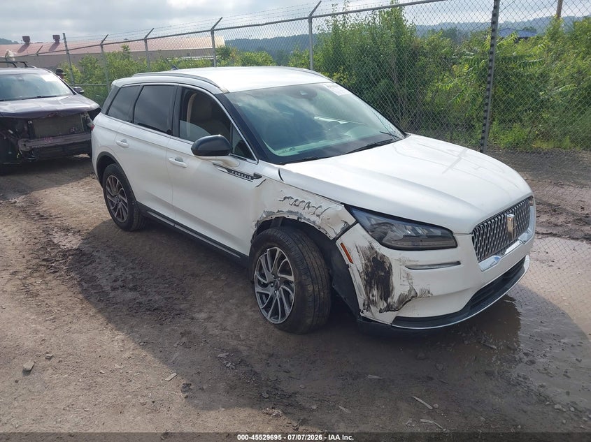 2021 Lincoln Corsair VIN 5LMCJ1C90MUL05516 IAAI salvage auction — RIGHT FRONT, Salvage (Pennsylvania), sold $4,550 on 2026-08-01 (photo 1)