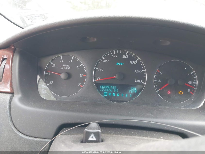 2006 Chevrolet Impala VIN 2G1WC581869234812 IAAI salvage auction — LEFT SIDE, Clear (Virginia), sold $375 on 2026-07-19 (photo 7)