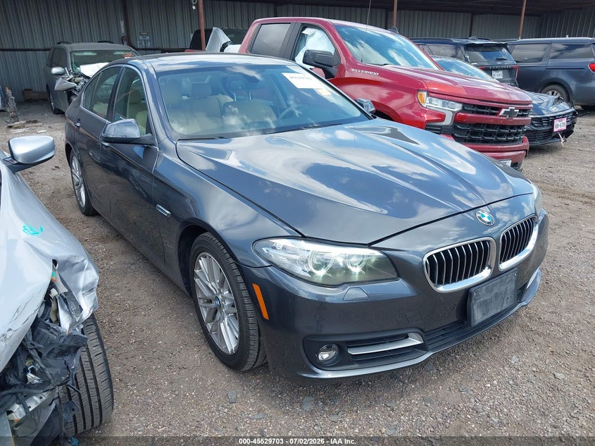 2016 BMW 5er VIN WBA5B1C56GG131316 IAAI salvage auction — ENGINE DAMAGE, Salvage (Texas), sold $3,550 on 2026-07-29 (photo 1)