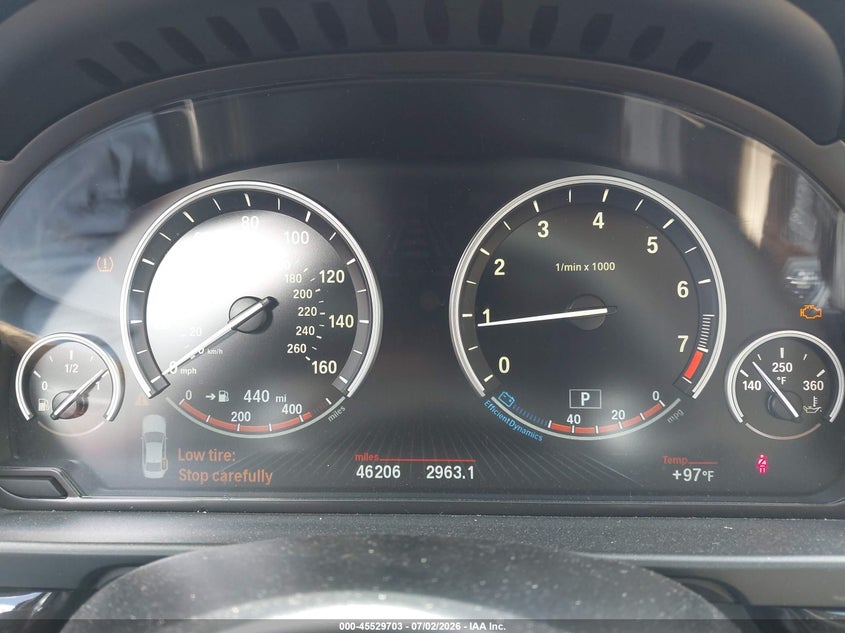 2016 BMW 5er VIN WBA5B1C56GG131316 IAAI salvage auction — ENGINE DAMAGE, Salvage (Texas), sold $3,550 on 2026-07-29 (photo 7)