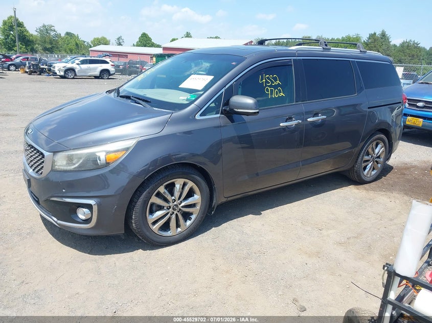 2015 Kia SEDONA VIN KNDME5C1XF6026244 IAAI salvage auction — NORMAL WEAR, Clear (Virginia), sold $1,100 on 2026-07-14 (photo 2)