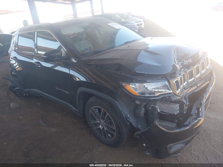 2019 Jeep Compass VIN 3C4NJCBB3KT743051 IAAI salvage auction — FRONT & REAR, Salvage Title, sold $1,550 on 2026-08-03 (photo 1)