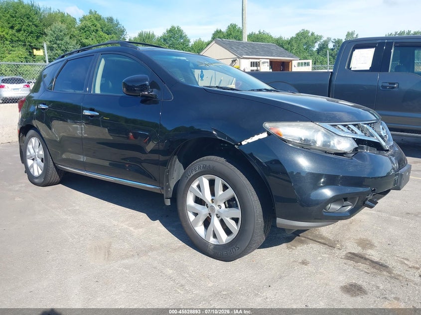 2012 Nissan Murano VIN JN8AZ1MW2CW240154 IAAI salvage auction — LEFT REAR, Salvage (Connecticut), sold $400 on 2026-07-16 (photo 1)