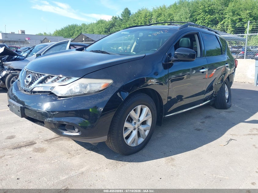 2012 Nissan Murano VIN JN8AZ1MW2CW240154 IAAI salvage auction — LEFT REAR, Salvage (Connecticut), sold $400 on 2026-07-16 (photo 2)