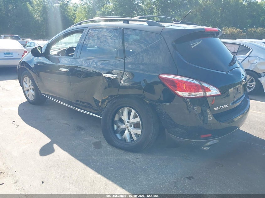 2012 Nissan Murano VIN JN8AZ1MW2CW240154 IAAI salvage auction — LEFT REAR, Salvage (Connecticut), sold $400 on 2026-07-16 (photo 3)