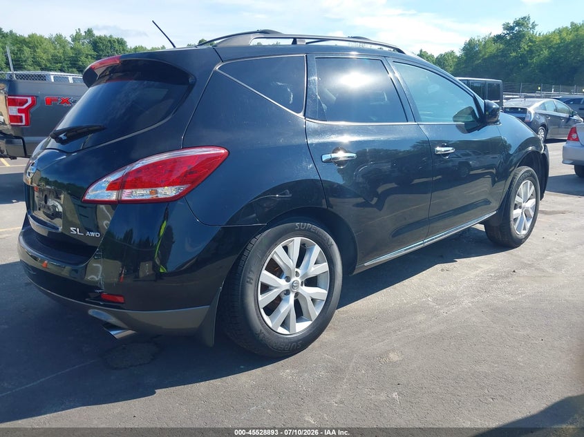 2012 Nissan Murano VIN JN8AZ1MW2CW240154 IAAI salvage auction — LEFT REAR, Salvage (Connecticut), sold $400 on 2026-07-16 (photo 4)