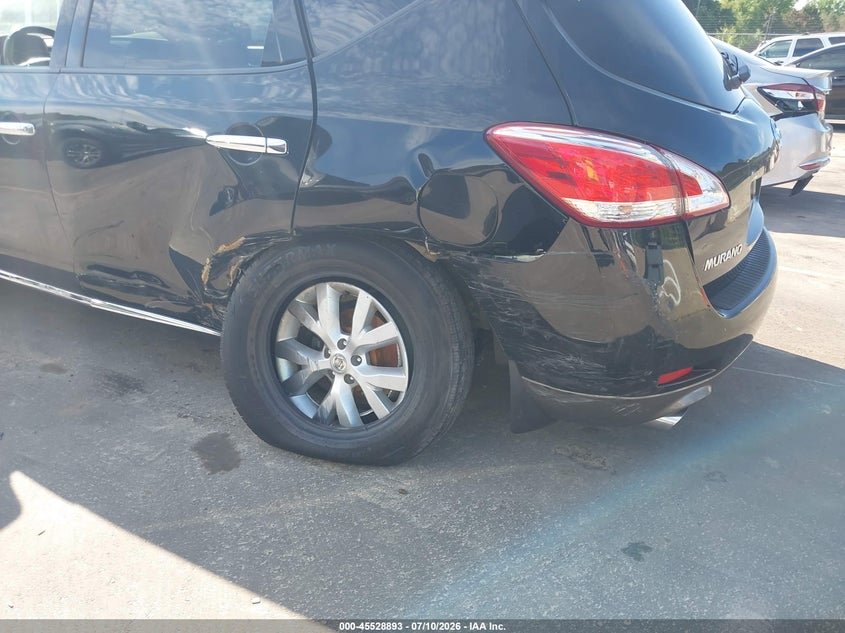 2012 Nissan Murano VIN JN8AZ1MW2CW240154 IAAI salvage auction — LEFT REAR, Salvage (Connecticut), sold $400 on 2026-07-16 (photo 6)