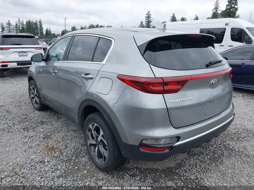 2020 Kia Sportage VIN KNDPMCAC1L7806292 IAAI salvage auction — LEFT SIDE, Salvage Title, sold $4,400 on 2026-07-22 (photo 3)