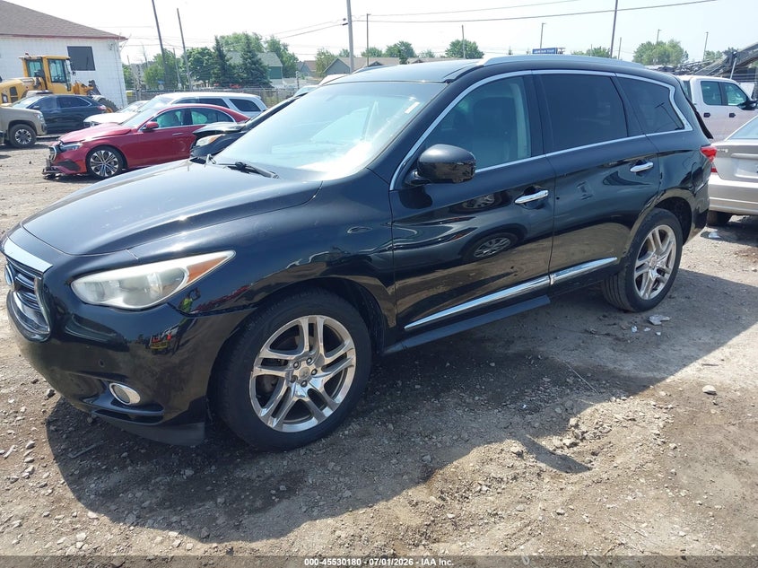 2013 Infiniti VIN 5N1AL0MN5DC301929 IAAI salvage auction — RIGHT SIDE, Salvage Title, sold $350 on 2026-07-23 (photo 2)