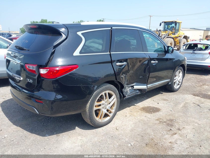 2013 Infiniti VIN 5N1AL0MN5DC301929 IAAI salvage auction — RIGHT SIDE, Salvage Title, sold $350 on 2026-07-23 (photo 4)