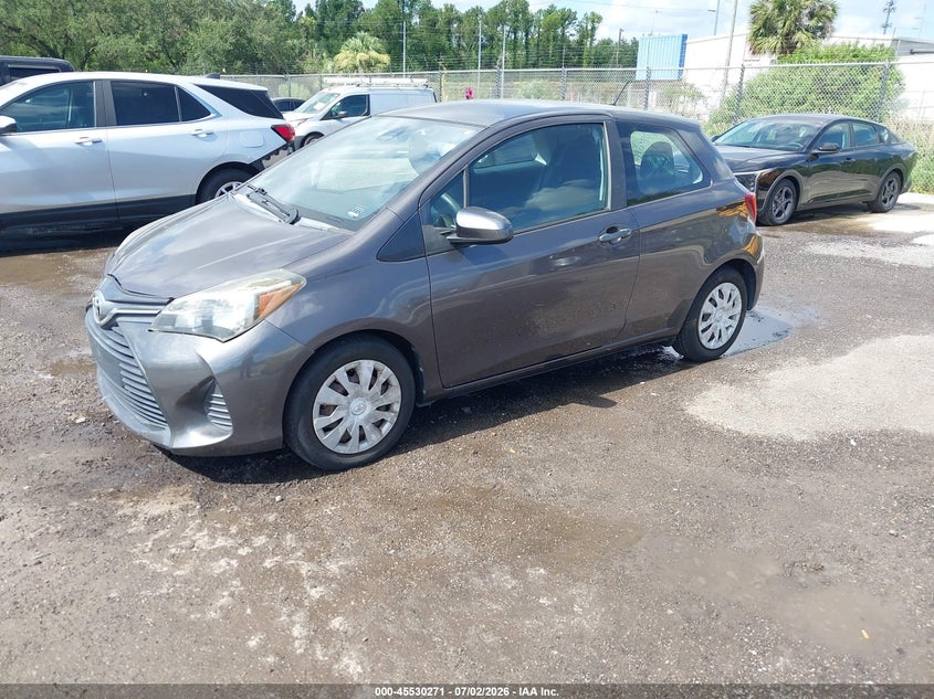2017 Toyota Yaris VIN VNKJTUD34HA082514 IAAI salvage auction — WATER/FLOOD, Rebuildable (Florida), sold $1,100 on 2026-07-22 (photo 2)