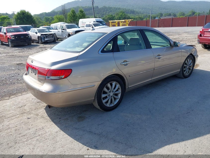2008 Hyundai Azera VIN KMHFC46F88A263021 IAAI salvage auction — FRONT END, Salvage (Pennsylvania), sold $175 on 2026-07-19 (photo 4)