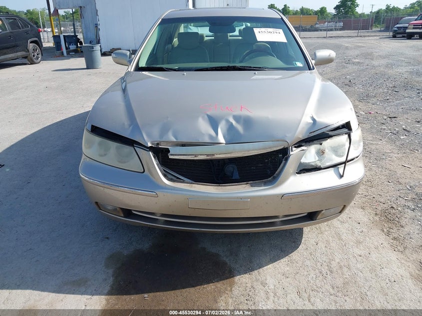 2008 Hyundai Azera VIN KMHFC46F88A263021 IAAI salvage auction — FRONT END, Salvage (Pennsylvania), sold $175 on 2026-07-19 (photo 6)