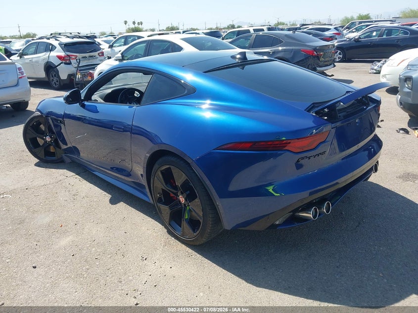2023 Jaguar F-type VIN SAJD81EE4PCK82562 IAAI salvage auction — RIGHT FRONT, Salvage Title, sold $20,500 on 2026-08-06 (photo 3)