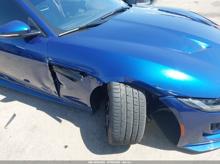 2023 Jaguar F-type VIN SAJD81EE4PCK82562 IAAI salvage auction — RIGHT FRONT, Salvage Title, sold $20,500 on 2026-08-06 (photo 6)