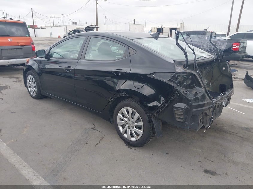 2012 Hyundai Elantra VIN KMHDH4AE6CU268152 IAAI salvage auction — REAR END, Salvage (California), sold $1,450 on 2026-07-23 (photo 3)