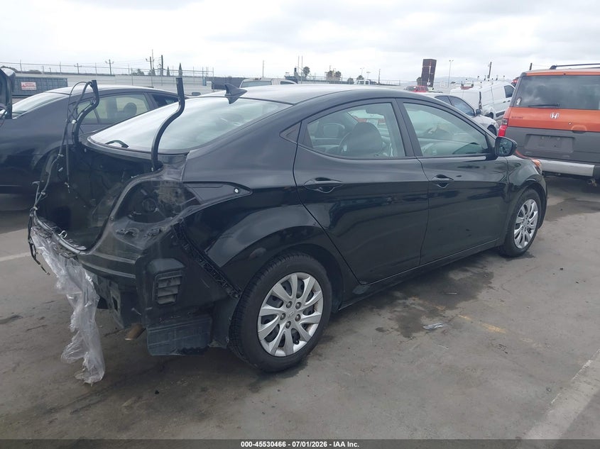2012 Hyundai Elantra VIN KMHDH4AE6CU268152 IAAI salvage auction — REAR END, Salvage (California), sold $1,450 on 2026-07-23 (photo 4)