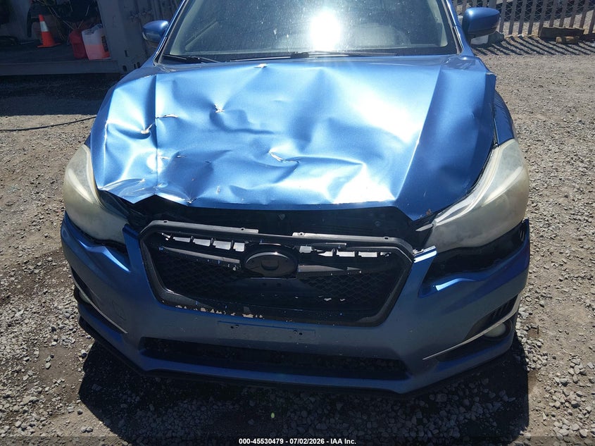2016 Subaru Impreza VIN JF1GPAU62G8216299 IAAI salvage auction — FRONT END, Salvage (Nevada), sold $750 on 2026-07-24 (photo 6)