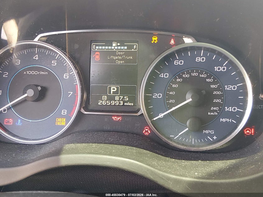 2016 Subaru Impreza VIN JF1GPAU62G8216299 IAAI salvage auction — FRONT END, Salvage (Nevada), sold $750 on 2026-07-24 (photo 7)