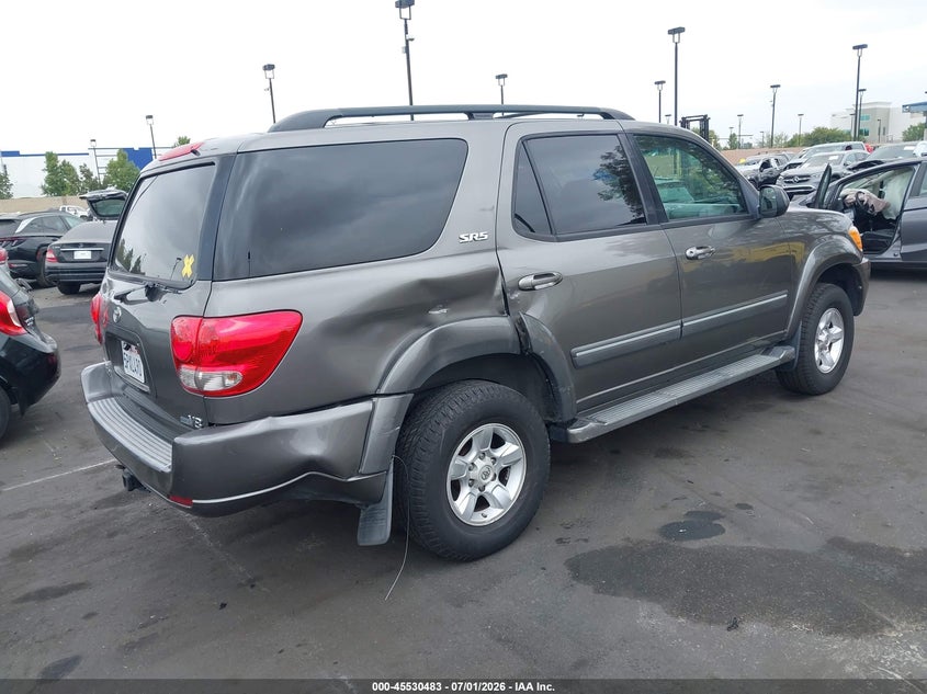 2005 Toyota Sequoia VIN 5TDZT34A85S252778 IAAI salvage auction — REAR END, Salvage Certificate (California), sold $1,600 on 2026-08-02 (photo 4)